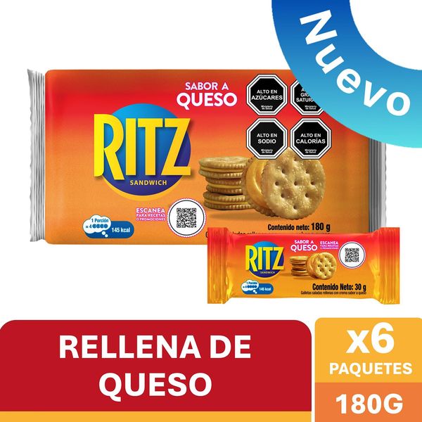 Ritz Galletas Sixpack Rellenas de Queso