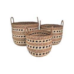 Set 3 Canastos Fibra Natural
